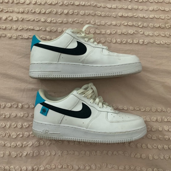 Nike Air Force 1 low worldwide white blue fury black - Picture 2 of 7